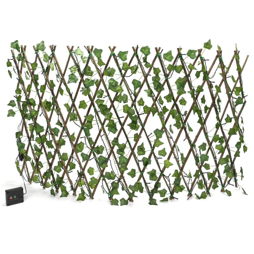 Aigostar - Solarna dekoracja LED 102xLED/2x0,7m IP65 300 mAh, ciepłe białe światło, bluszcz