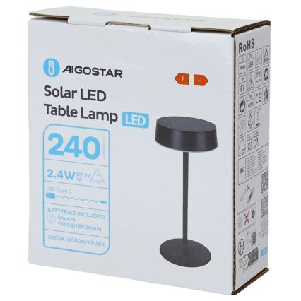 Aigostar - Lampa solarna LED/2,4W/5V IP44 1800 mAh