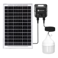Aigostar - Solarna lampa LED z czujnikiem/70W/12V 6000 mAh 6500K IP65 śr. 12 cm + pilot zdalnego sterowania