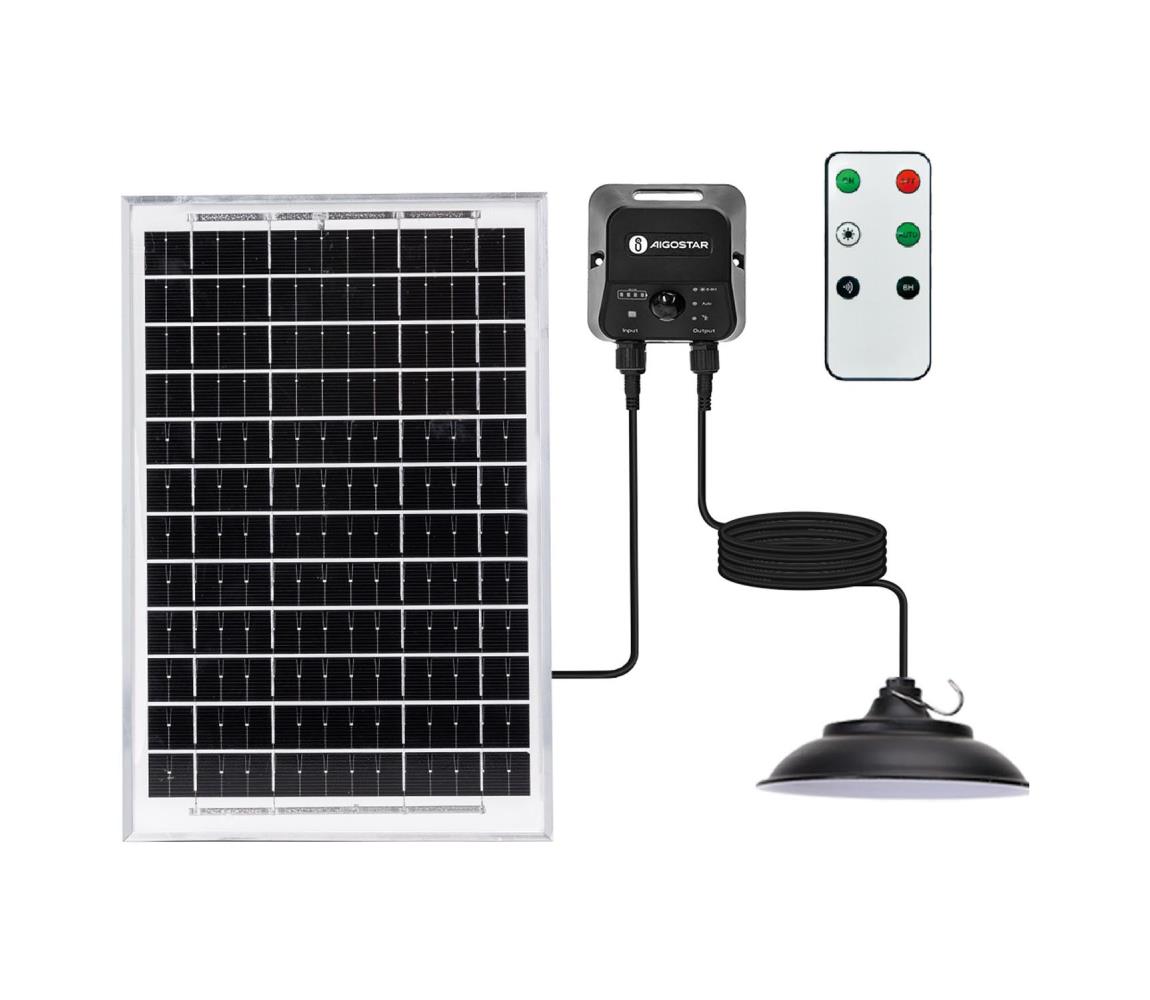 - Solarna lampa wisząca LED na linkę z czujnikiem LED/3,7V 6000 mAh IP65 + pilot