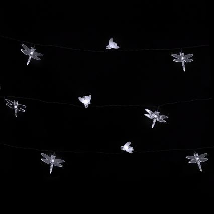 Aigostar - Łańcuch świetlny solarny LED 50 diod, 8 trybów, 10 m, 800 mAh, IP65, zimna biel