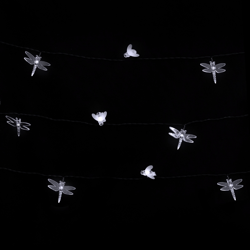 Aigostar - Łańcuch świetlny solarny LED 50 diod, 8 trybów, 10 m, 800 mAh, IP65, zimna biel