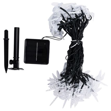 Aigostar - Łańcuch świetlny solarny LED 50 diod, 8 trybów, 10 m, 800 mAh, IP65, zimna biel