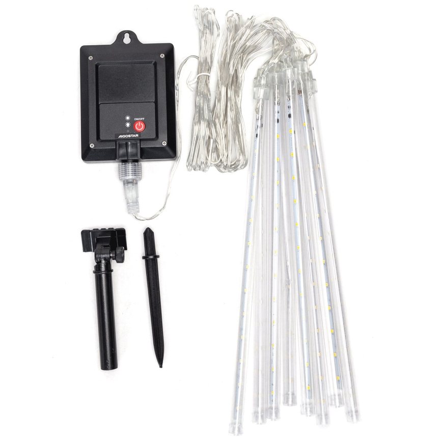Aigostar - Solarny łańcuch bożonarodzeniowy LED 192xLED/8m IP65 1200 mAh zimna biel