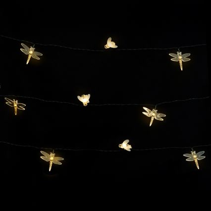 Aigostar - Solarny łańcuch dekoracyjny 50 diod LED / 8 funkcji 10 m 800 mAh IP65 ciepła biel