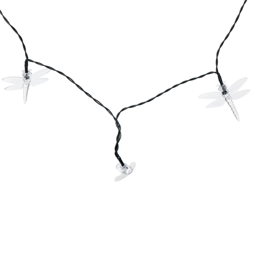 Aigostar - Solarny łańcuch dekoracyjny 50 diod LED / 8 funkcji 10 m 800 mAh IP65 ciepła biel