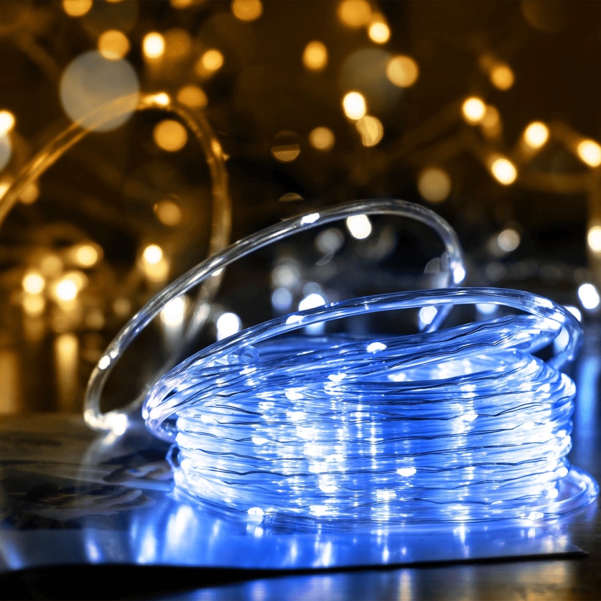 Aigostar - LED solarny łańcuch 100xLED/8 funkcji 12m IP65 zimna biel 800 mAh