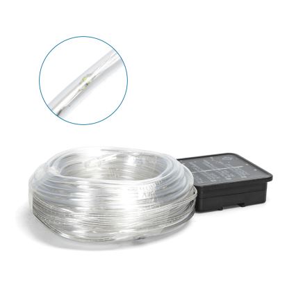 Aigostar - LED solarny łańcuch 100xLED/8 funkcji 12m IP65 zimna biel 800 mAh