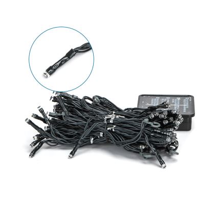 Aigostar - Solarny łańcuch świetlny 100 diod LED/8 funkcji 4x1m 800 mAh IP65 zimne białe światło