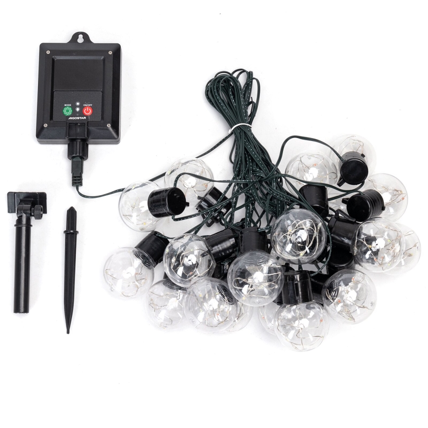 Aigostar - Solarny łańcuch LED 20xLED/8 funkcji 11,5m IP65 wielokolorowy
