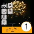 Aigostar - Solarny łańcuch świąteczny 100 diod LED / 8 funkcji 12 m IP65 ciepła biała 800 mAh