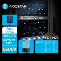 Aigostar - Solarny łańcuch świetlny 100 diod LED/8 funkcji 4x1m 800 mAh IP65 zimne białe światło