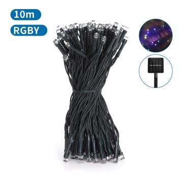 Aigostar - Solarny łańcuch świetlny 100 diod LED/8 trybów, 12 m, IP65, wielokolorowy