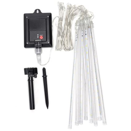 Aigostar - Solarny łańcuch LED 192xLED/8m IP65 1200 mAh zimne białe światło