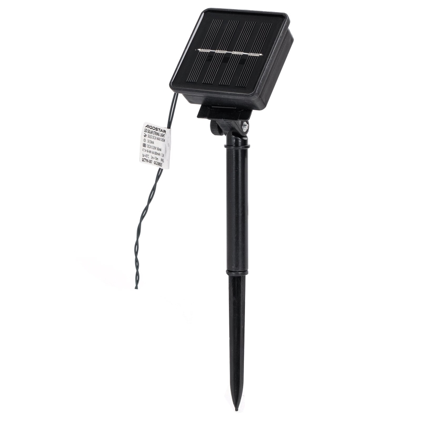 Aigostar - Solarny łańcuch 50 diod LED/8 funkcji 800 mAh 12 m IP65 wielokolorowy