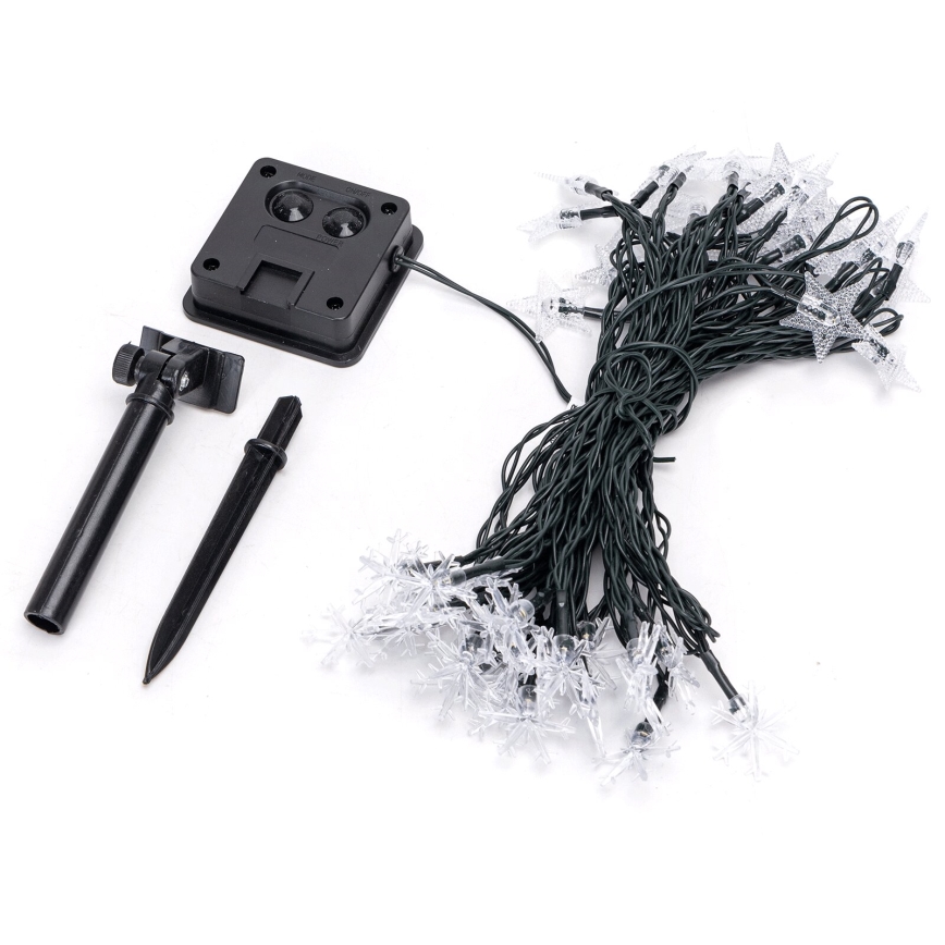 Aigostar - Solarny łańcuch świetlny LED 50 diod LED/8 trybów 12m 800mAh IP65 ciepła biel