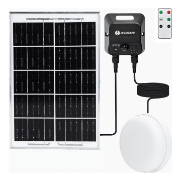 Aigostar - Solarny plafon sufitowy LED z czujnikiem LED/70W/3,7V 6000 mAh IP65 + zdalne sterowanie
