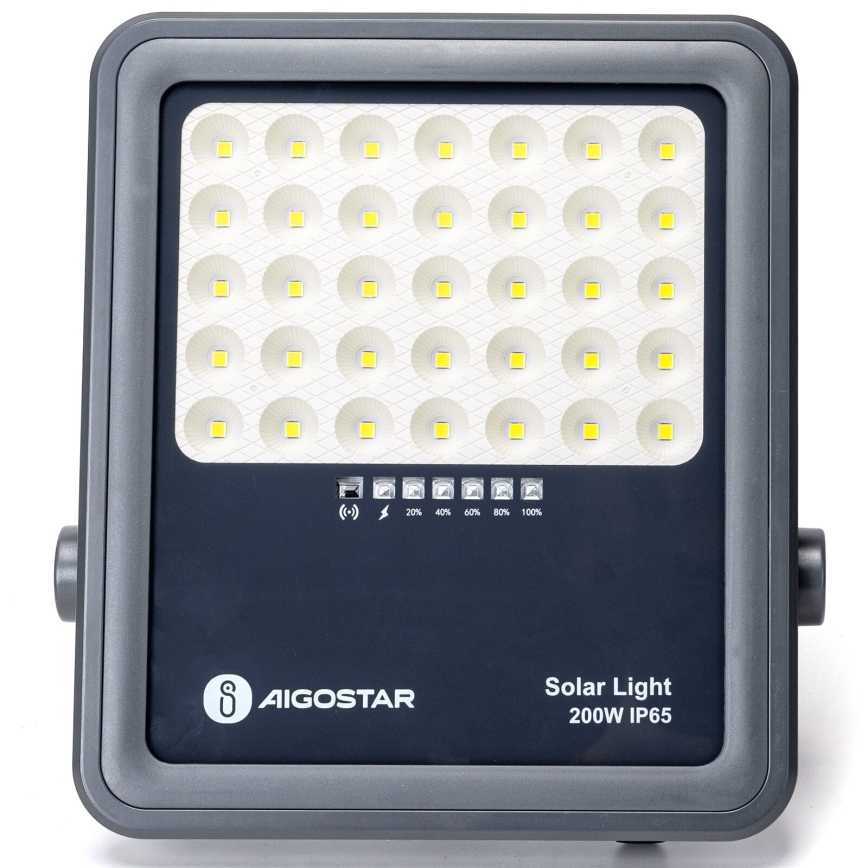 Aigostar - LED ściemnialny solarny reflektor LED/200W/3,4V IP65 15000 mAh + zdalne sterowanie