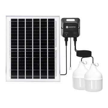 Aigostar - Solarny żyrandol LED 2xLED/70W/12V 12000 mAh 6500K IP65 Ø 12 cm + pilot zdalnego sterowania
