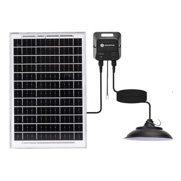 Aigostar - Solarny żyrandol LED/70W/12V 6000 mAh 6500K IP65 śr. 23,5 cm + pilot zdalnego sterowania