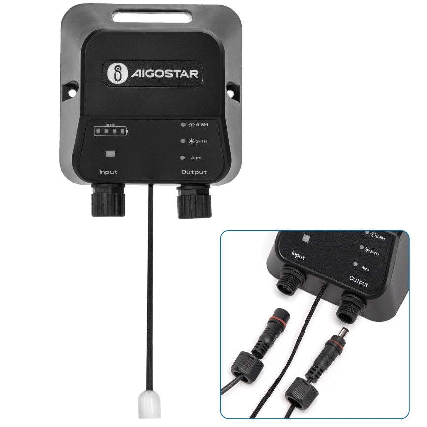 Aigostar - Solarny żyrandol LED/70W/12V 6000 mAh 6500K IP65 śr. 12 cm + zdalne sterowanie