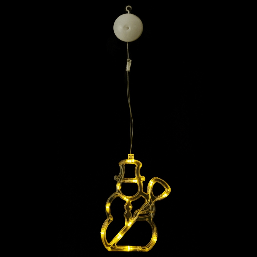 Aigostar - Świąteczna dekoracja LED, 10 diod LED / zasilanie 3x AAA, bałwan, 20,5 cm