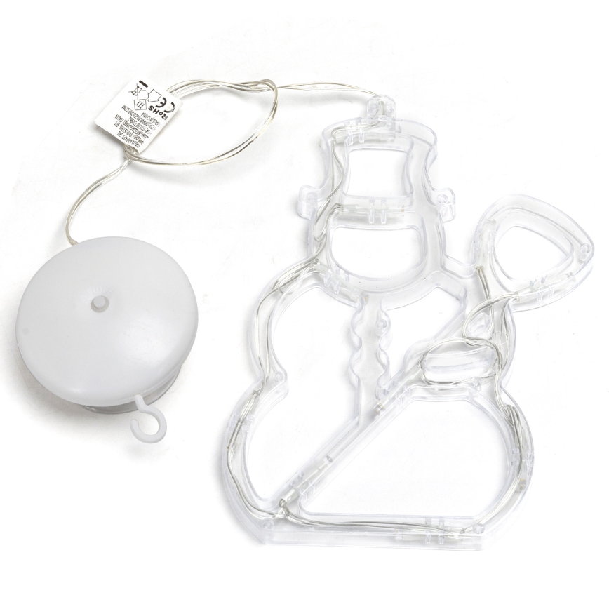 Aigostar - Świąteczna dekoracja LED, 10 diod LED / zasilanie 3x AAA, bałwan, 20,5 cm