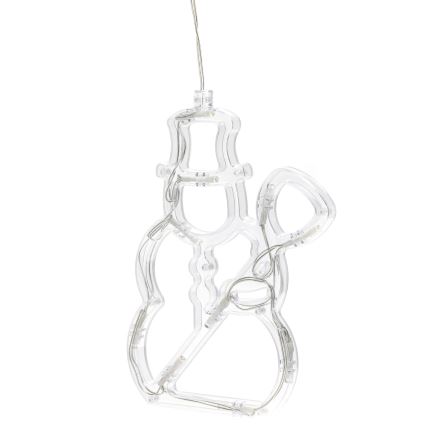 Aigostar - Świąteczna dekoracja LED, 10 diod LED / zasilanie 3x AAA, bałwan, 20,5 cm