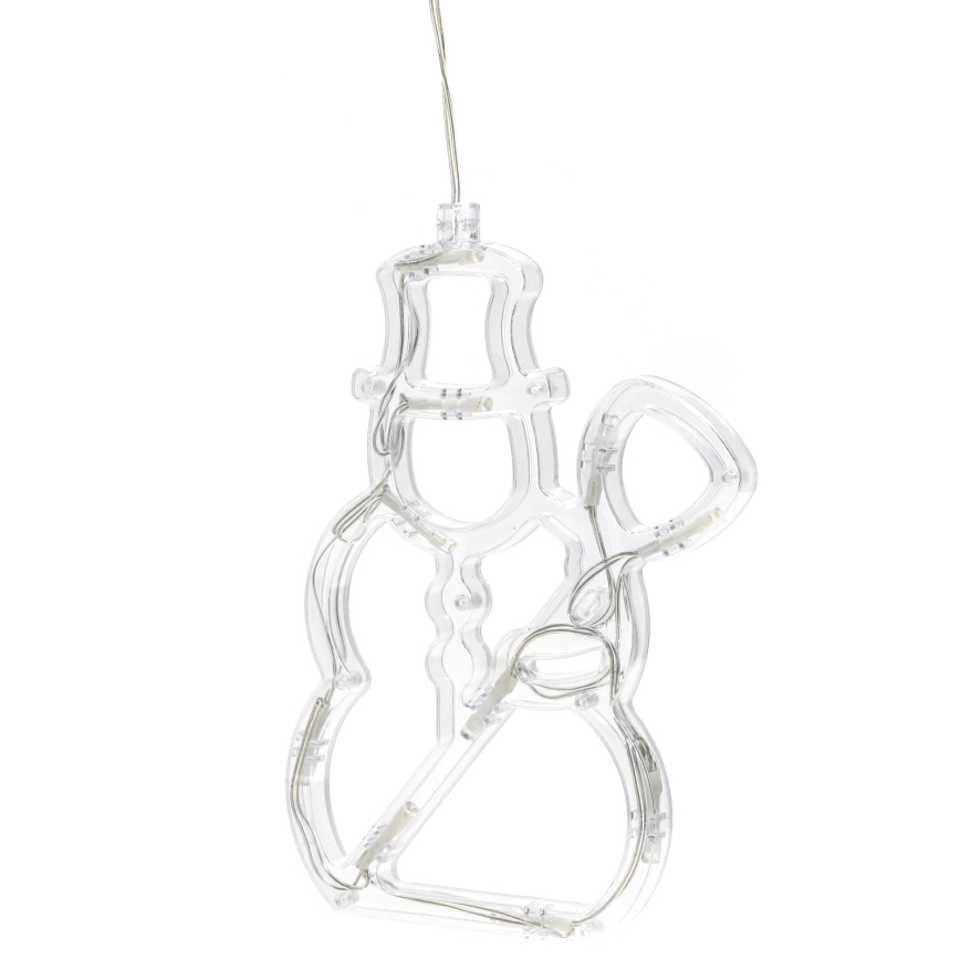 Aigostar - Świąteczna dekoracja LED, 10 diod LED / zasilanie 3x AAA, bałwan, 20,5 cm