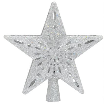 Aigostar - LED świąteczny projektor płatków śniegu LED/5W/230V zimna biel srebrna gwiazda