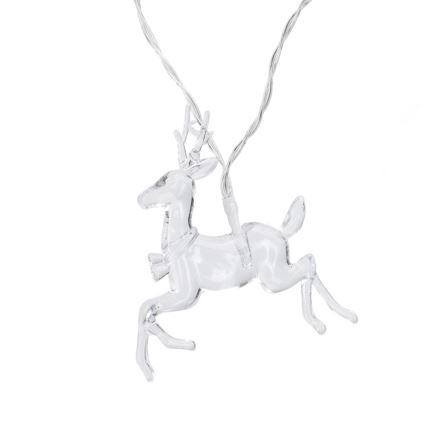 Aigostar - Świąteczny łańcuch LED 10xLED/3xAA 1,5 m ciepła biała z reniferami