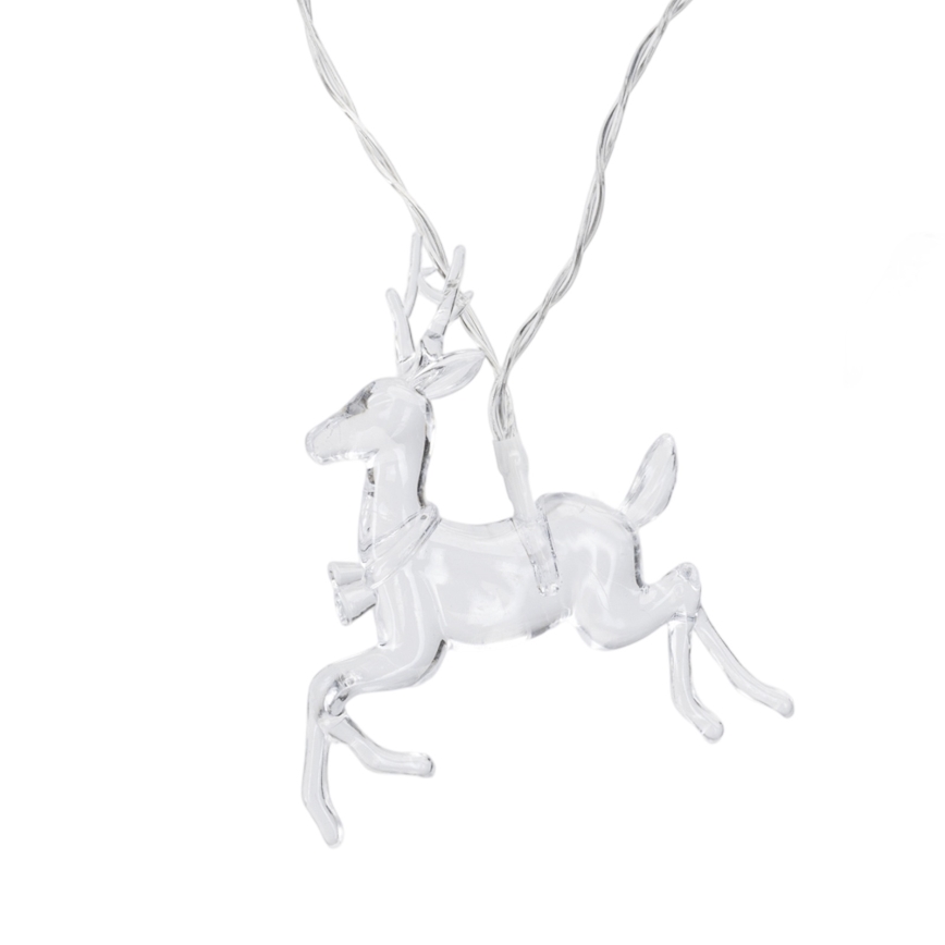 Aigostar - Świąteczny łańcuch LED 10xLED/3xAA 1,5 m ciepła biała z reniferami