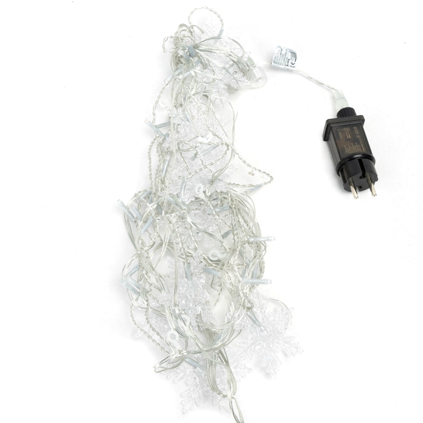 Aigostar - LED łańcuch świetlny zewnętrzny 120 diod LED/8 funkcji 3x0,7m IP44 zimne białe światło + zdalne sterowanie