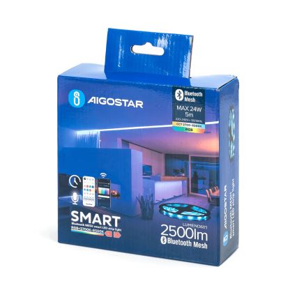 Aigostar - LED RGB Ściemnialna taśma 5m MESH Smart LED/24W/230V 2700-6500K + pilot zdalnego sterowania