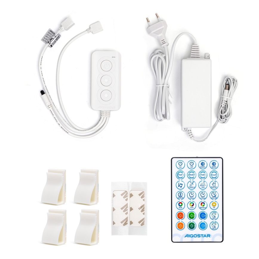 Aigostar - Taśma LED RGBW ściemnialna/48W/12V 2x7,5 m Wi-Fi