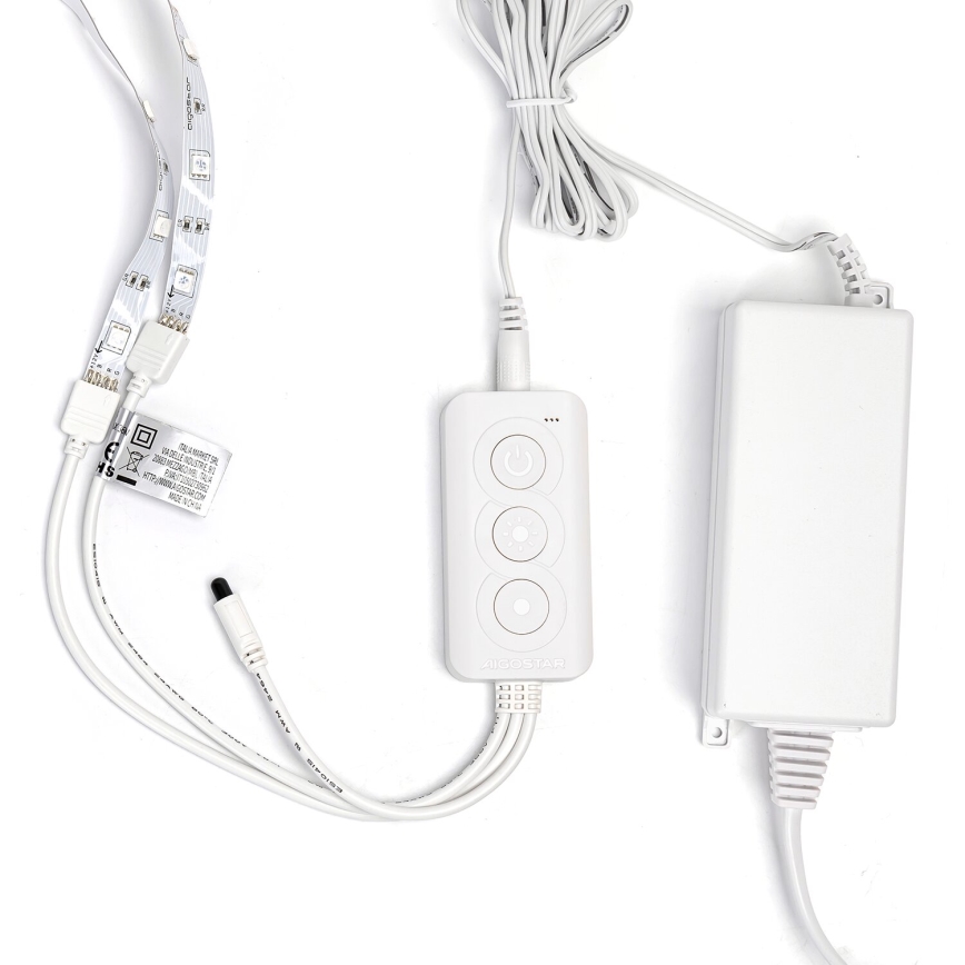 Aigostar - Taśma LED RGBW ściemnialna/48W/12V 2x7,5 m Wi-Fi