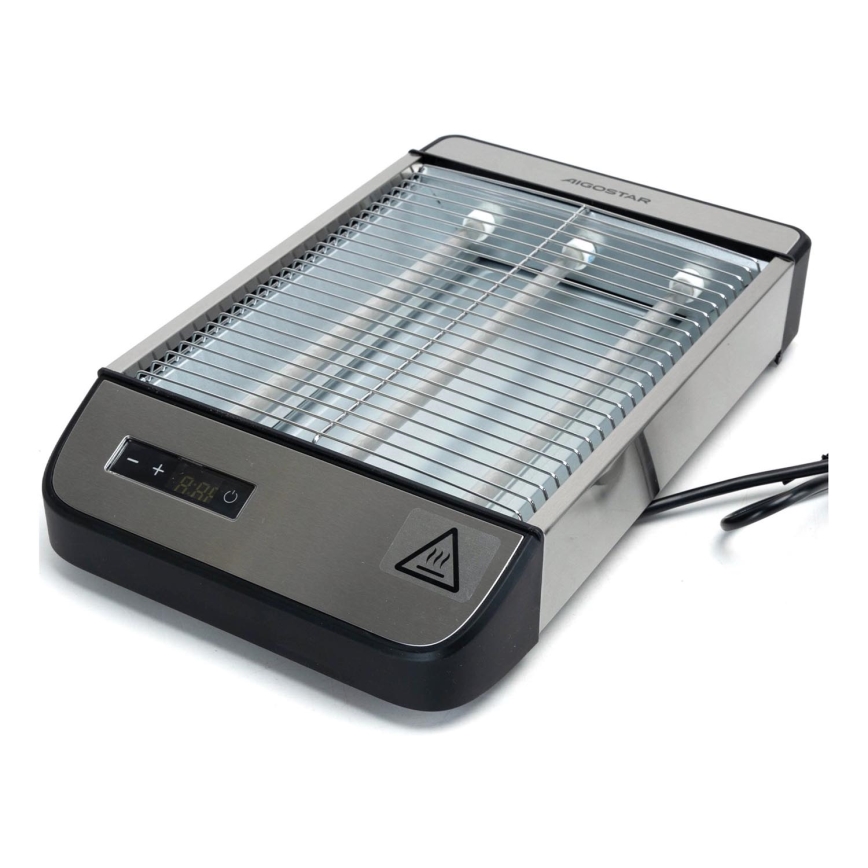 Aigostar - Toster 840-1000W/230V matowy chrom