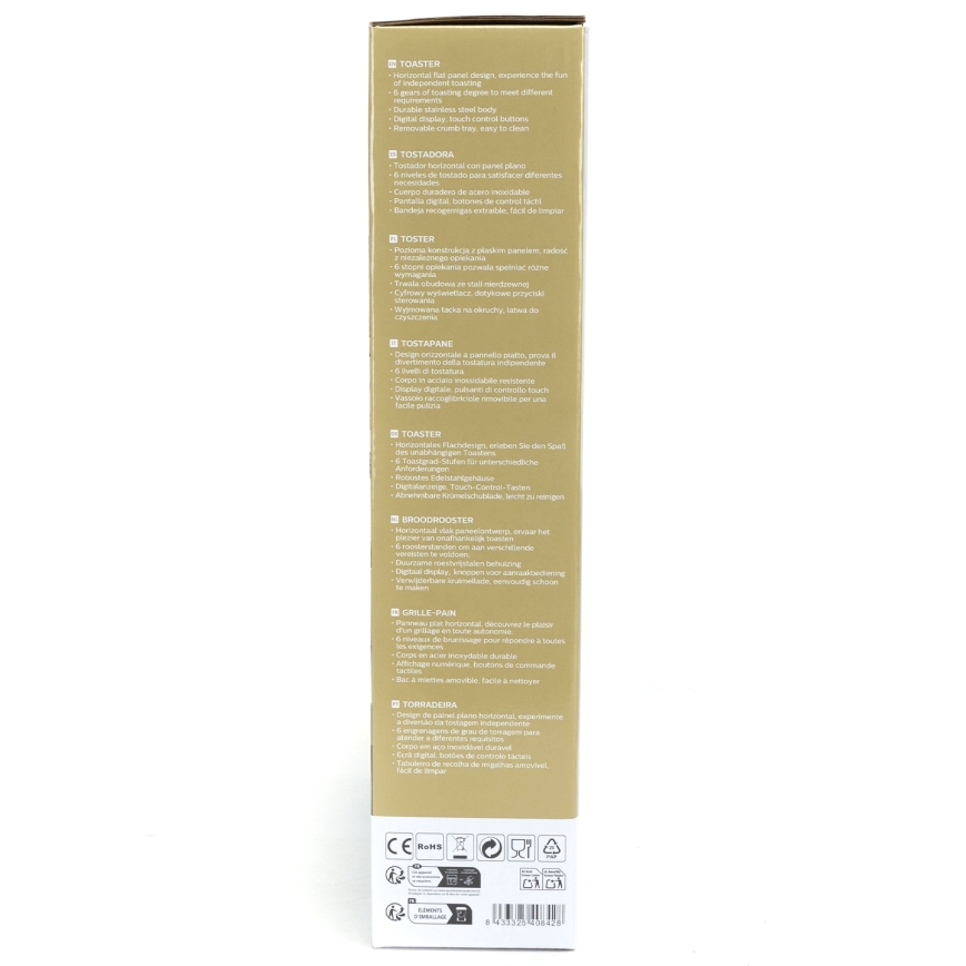 Aigostar - Toster 840-1000W/230V matowy chrom