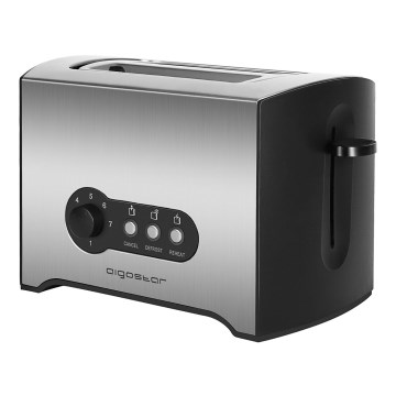 Aigostar - Toster z dwoma otworami 900W/230V matowy chrom