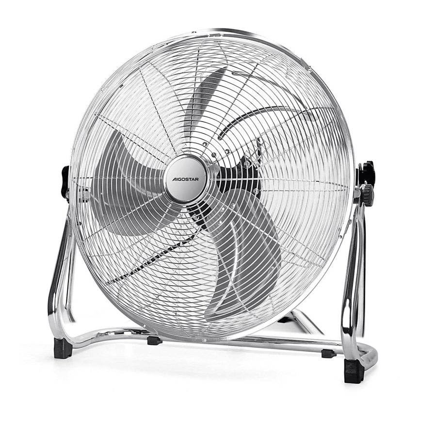 Aigostar - Wentylator podłogowy 100W/230V chrom błyszczący