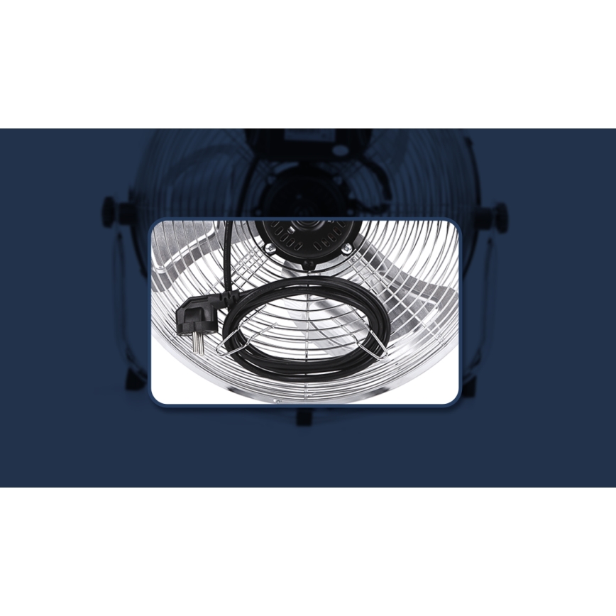 Aigostar - Wentylator podłogowy 100W/230V chrom błyszczący
