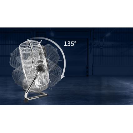 Aigostar - Wentylator podłogowy 100W/230V chrom błyszczący
