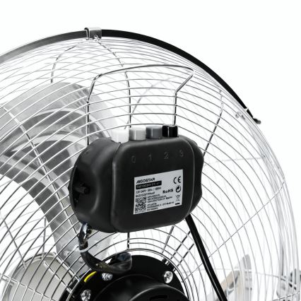 Aigostar - Wentylator podłogowy 100W/230V śr. 54 cm błyszczący chrom