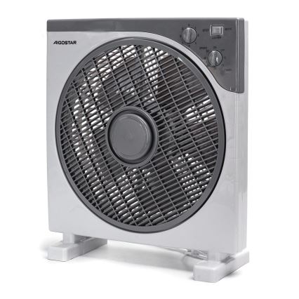 Aigostar - Wentylator podłogowy 35W/230V śr. 30 cm biały/szary