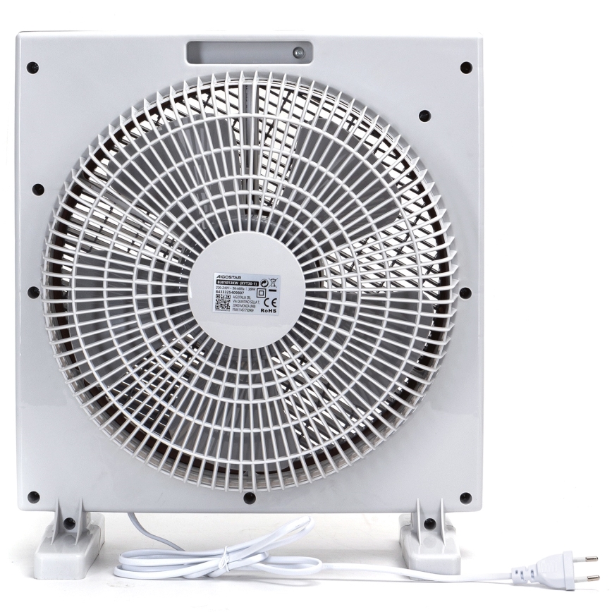 Aigostar - Wentylator podłogowy 35W/230V śr. 30 cm biały/szary