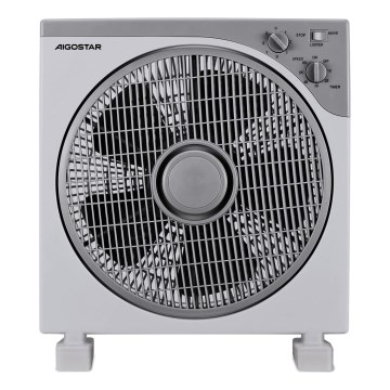 Aigostar - Wentylator podłogowy 35W/230V śr. 30 cm biały/szary