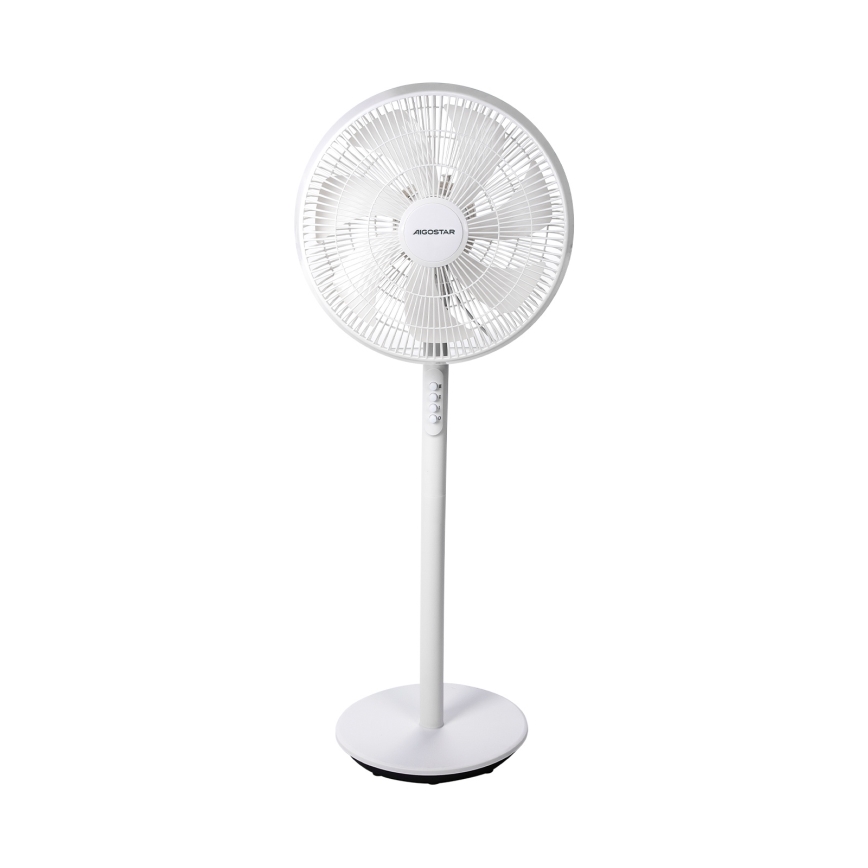 Aigostar - Wentylator podłogowy 45W/230V 110 cm biały