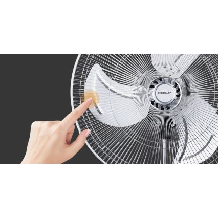 Aigostar - Wentylator podłogowy 55W/230V chrom błyszczący/czarny