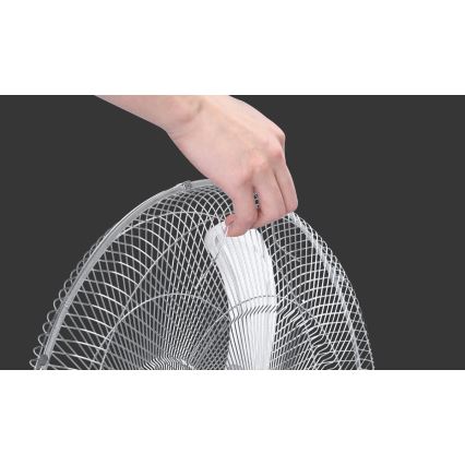 Aigostar - Wentylator podłogowy 55W/230V chrom błyszczący/czarny