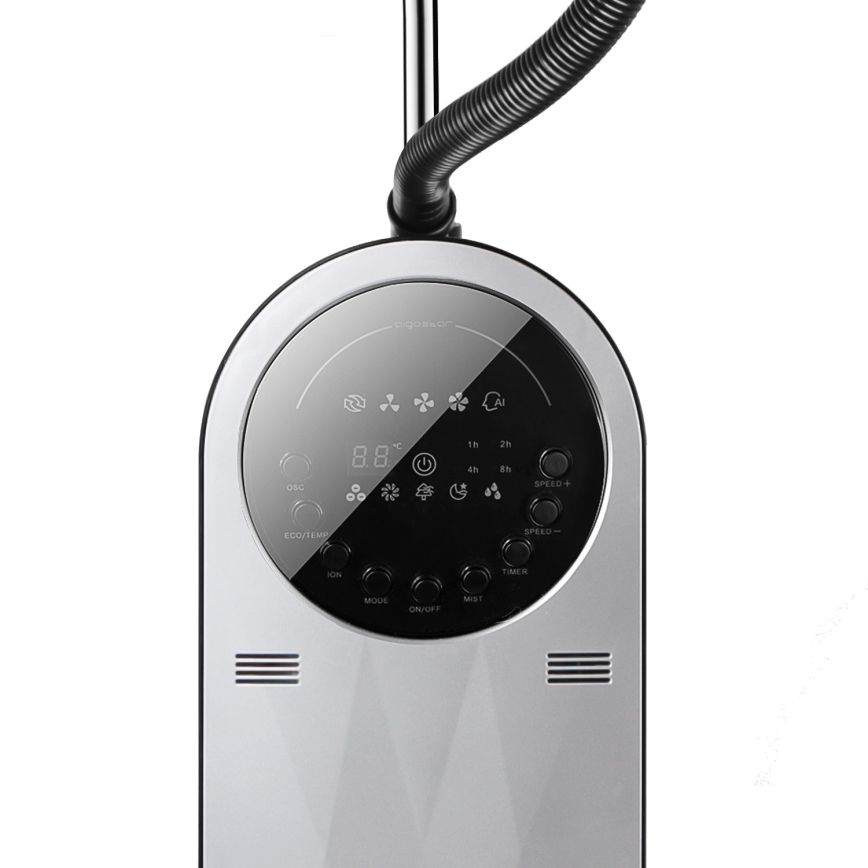 Aigostar - Wentylator podłogowy z efektem mgły MIST 95W/230V + pilot zdalnego sterowania